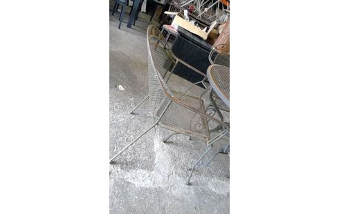 TABLE DE JARDIN METAL + 4 CHAISES