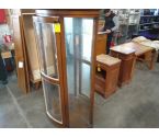 VITRINE 1 PORTE OVALE MIROIR