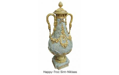 DECO-OBJECT ORNAMENT MARMER VERGULD BRONS