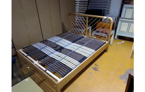 LIT 160X200CM BOIS MASSIF + SOMMIERS