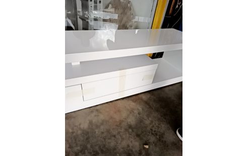 MEUBLE TV LAQUÉ BLANC