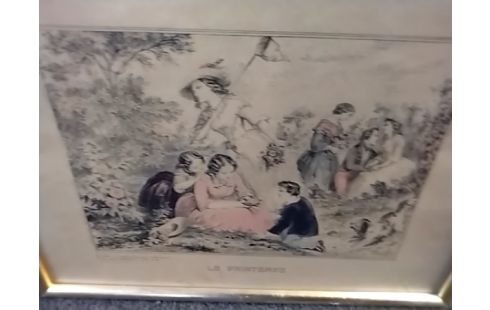 CADRE DORE LE PRINTEMPS