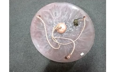 LUSTRE ANCIEN COUPELLE ROSE