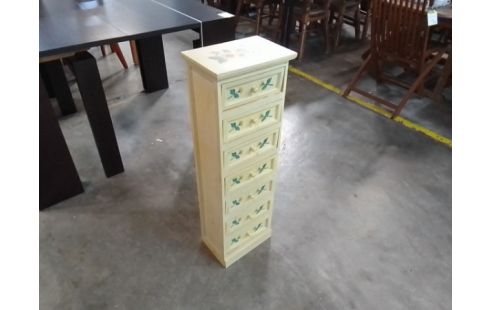 COLONNE 7 TIROIRS FLEURIES