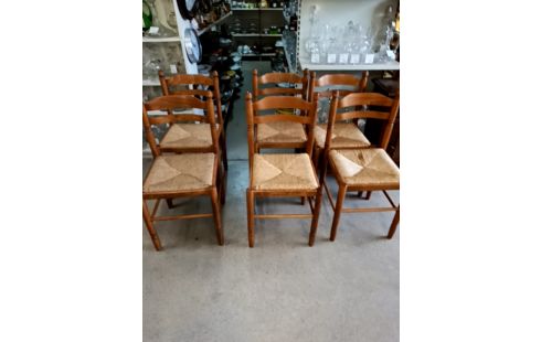 LOT DE 6 CHAISES JEANNE
