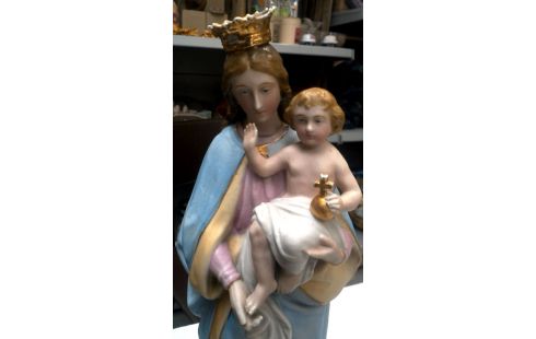 BEELD PORSELEIN OLV MET KIND