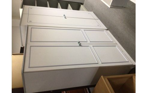 GARDE ROBES 2 PORTES BLANC BLEU