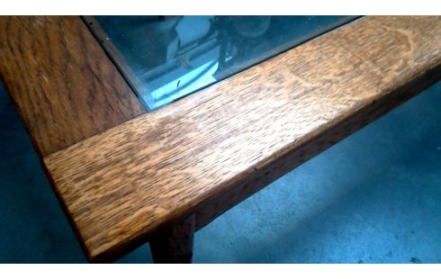 MESA DE SALÓN MACIZO ROBLE HIELO