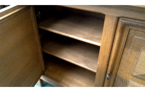 MUEBLE BAJO. MACIZO RÚSTICO ROBLE 2 PUERTAS