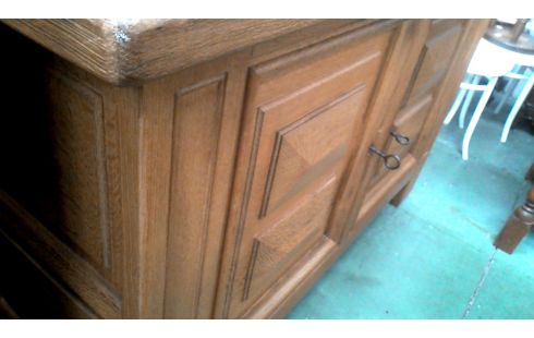 MUEBLE BAJO. MACIZO RÚSTICO ROBLE 2 PUERTAS