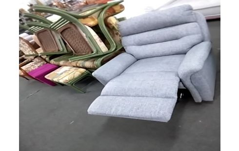 FAUTEUIL RELAX Manuel tissus gris excellent état