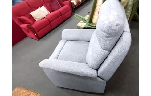 FAUTEUIL RELAX Manuel tissus gris excellent état