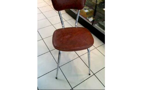 STUHL METALL LEDEROPT. BRAUN VINTAGE