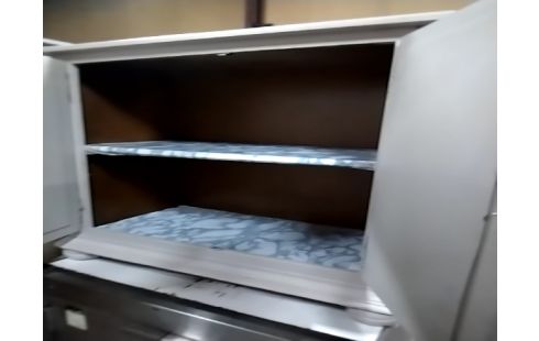 MEUBLE BAS 2 portes peint gris