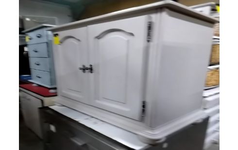 MEUBLE BAS 2 portes peint gris