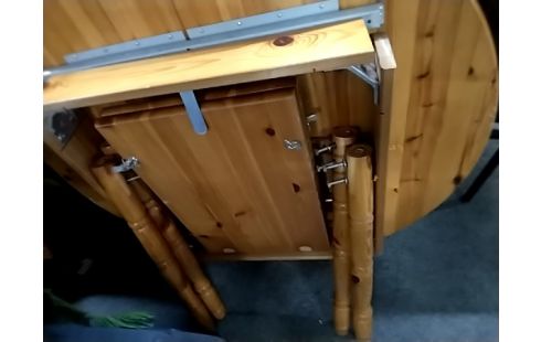 TABLE RONDE 1 allonge intérieure en pin