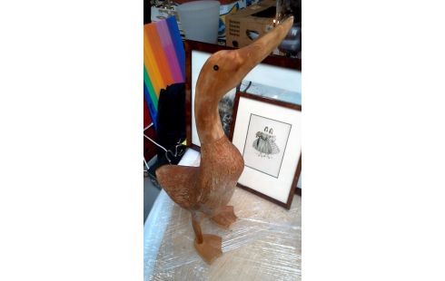 ESTATUA, , MADERA, , PATO