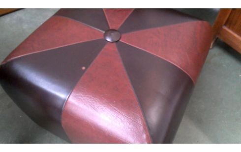 PUF AÑADA PARDO IMITACIÓN CUERO