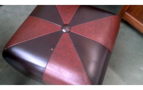 PUF AÑADA PARDO IMITACIÓN CUERO