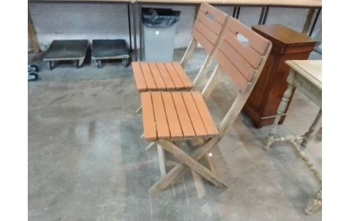 2 CHAISES BOIS PLIABLE