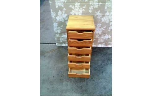 KOMMODE HOLZ KIEFER SCHMAL 6-SCHUB. +ROLL.