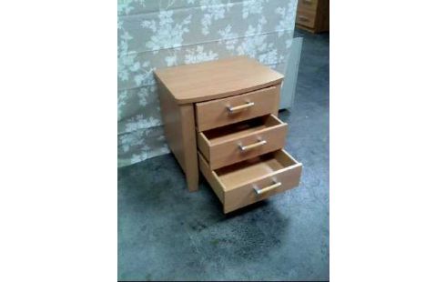 NACHTTISCH HOLZ HELL 3-SCHUBLADEN