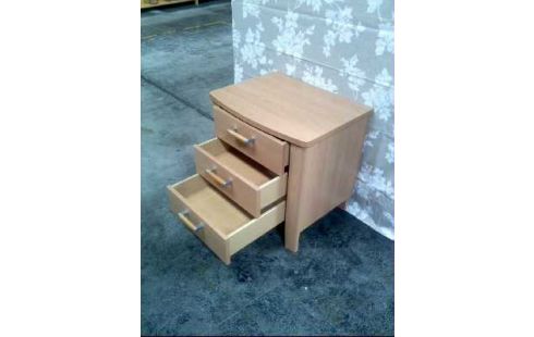 NACHTTISCH HOLZ HELL 3-SCHUBLADEN