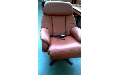 SILLÓN RELAX ELÉCTRICO PARDO CUERO