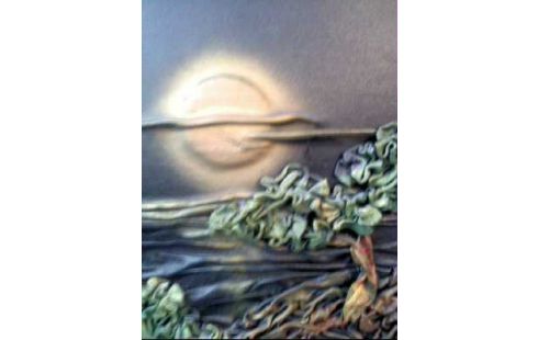 LEDERBILD I.R. <SONNENUNTERGANG>