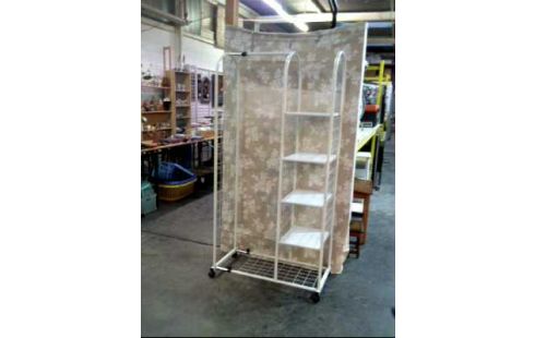 GARDEROBE A.R. METALL WEIß 5 EBENEN 1 STANGE