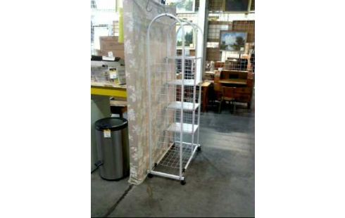 GARDEROBE A.R. METALL WEIß 5 EBENEN 1 STANGE