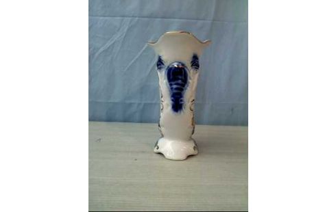VASE PORZELLAN <ARPO> BLAU FLORAL RUMÄNIEN