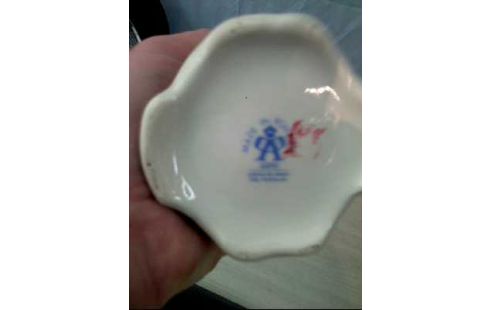 VASE PORZELLAN <ARPO> BLAU FLORAL RUMÄNIEN