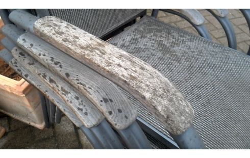 4 SILLAS DE JARDÍN HARTMAN GRIS ALUMINIO