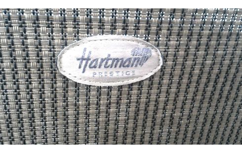 4 SILLAS DE JARDÍN HARTMAN GRIS ALUMINIO