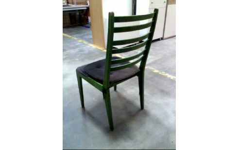 STUHL HOLZ GRÜN SITZFL. STOFF