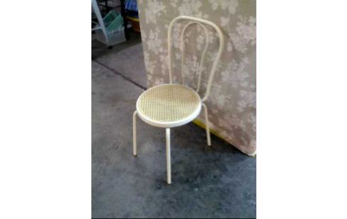 STUHL WEISS METALL SITZFL. GEFLECHT