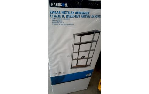 ETAGERE METAL, , BOIS