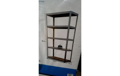 ETAGERE METAL, , BOIS