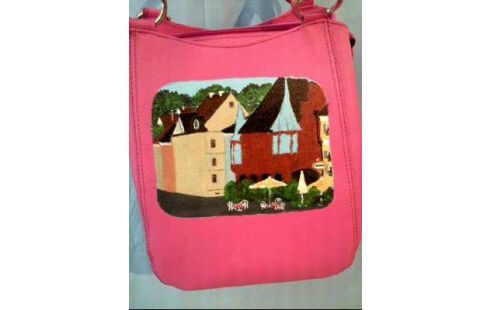 TASCHE LEDER PINK BEMALT <GASTSTÄTTE>