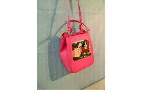 TASCHE LEDER PINK BEMALT <GASTSTÄTTE>