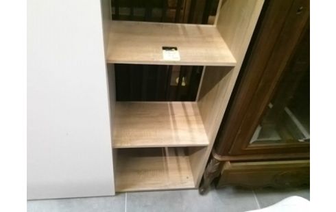 BIBLIOTHEQUE 2 PORTES 4 NICHES BLANCHE