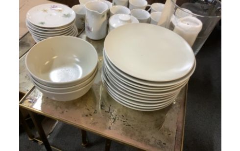 ASSIETTE + BOLS ÉCRU LOT