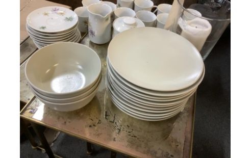 ASSIETTE + BOLS ÉCRU LOT