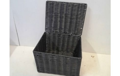 PANIER GRIS AVEC COUVERCLE