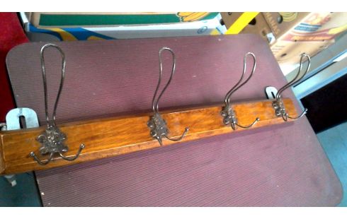 PORTE MANTEAU MURAL, , BOIS LAITON