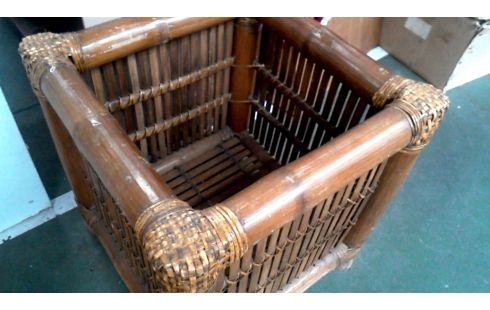 BAC A FLEURS BAMBOU CARRE