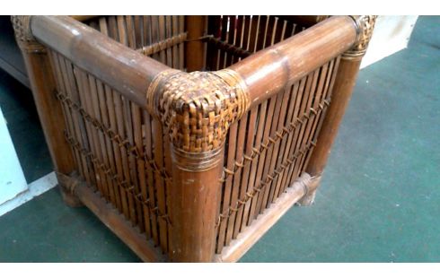 BAC A FLEURS BAMBOU CARRE