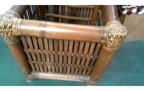 BAC A FLEURS BAMBOU CARRE