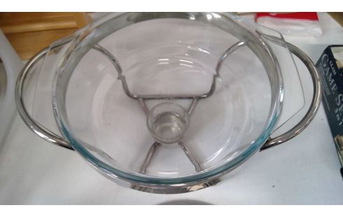 OPDIENSCHAAL IN  VERZILVERDE HOUDER 